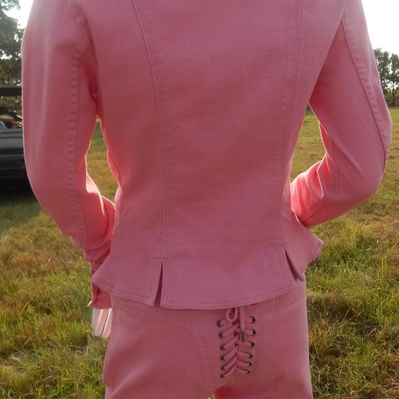 Betsey Johnson- size 6-  HOT PINK DESIGNER JACKET/NEVER WORN - Picture 5 of 15